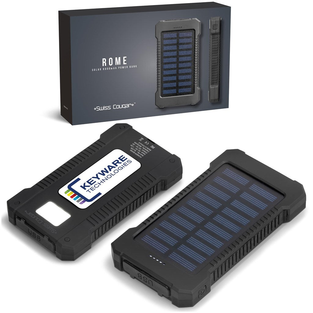 Swiss Cougar Rome Solar Power Bank - 8,000mAh-Mobile Tech-custom-branded-Gift Wrap Shop