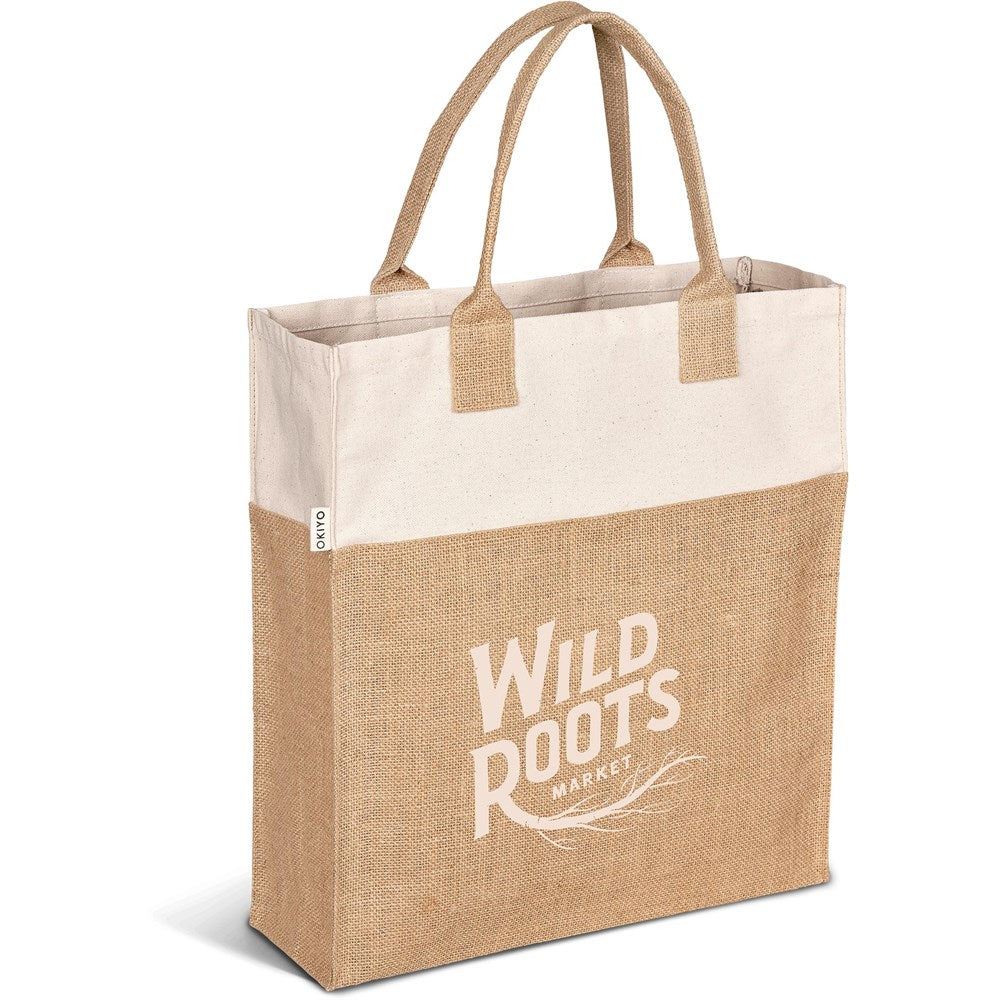 Okiyo Atsui Jute & Cotton Tote-Eco-Friendly Bags | Custom-branded & Personalised Bags | Giftwrap Shop