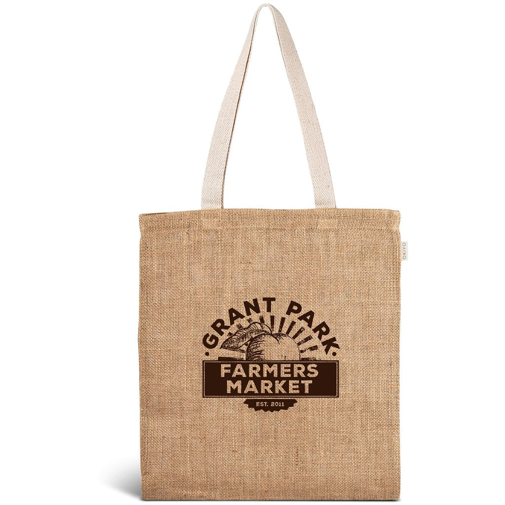 Okiyo Yasashii Jute Shopper-Shoppers and Totes-Corporste Gifts-Gift Wrap Shop