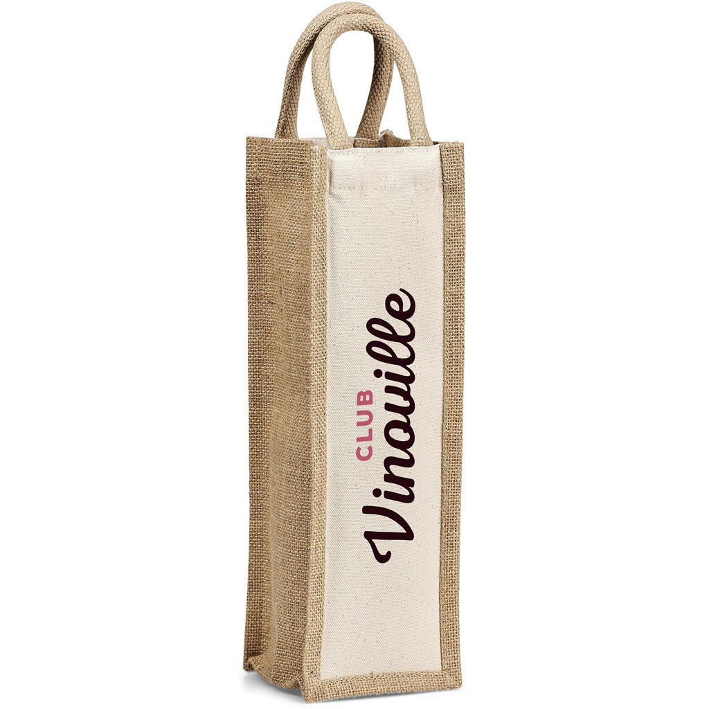 Okiyo Inshu Jute & Cotton Wine Tote-Home and Living | Custom-branded & Personalised Bags | Giftwrap Shop