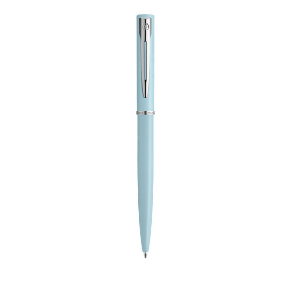 Waterman Allure Ball Pen Medium Blue Ink - Pastel Blue Chrome Trim - Giftbox