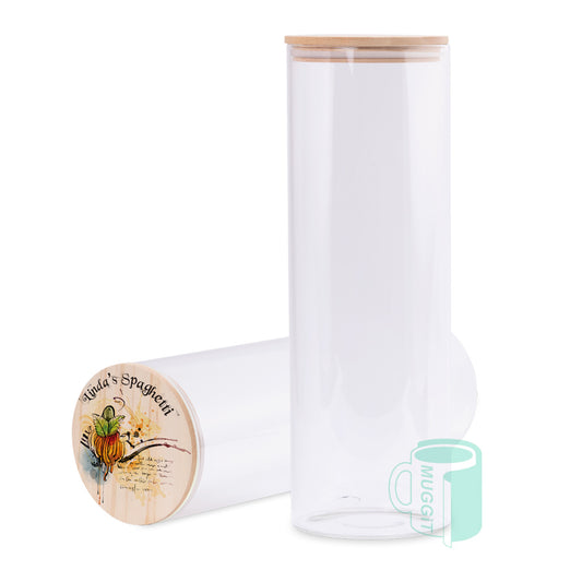 Glass Jar Wooden Lid 2L - product view 2