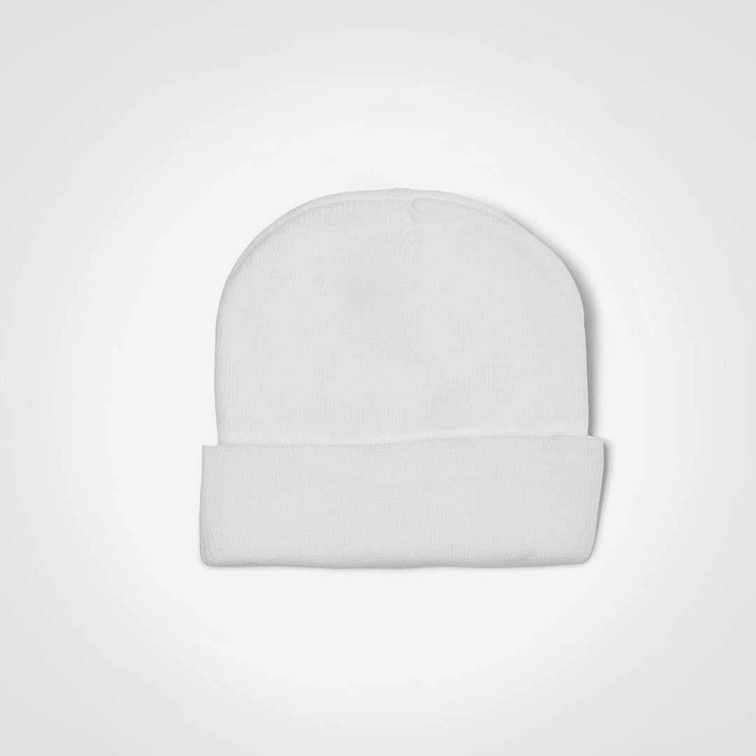 Plain White Beanie