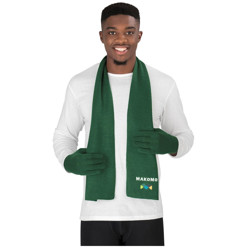 Mens Scarf And Gloves Set