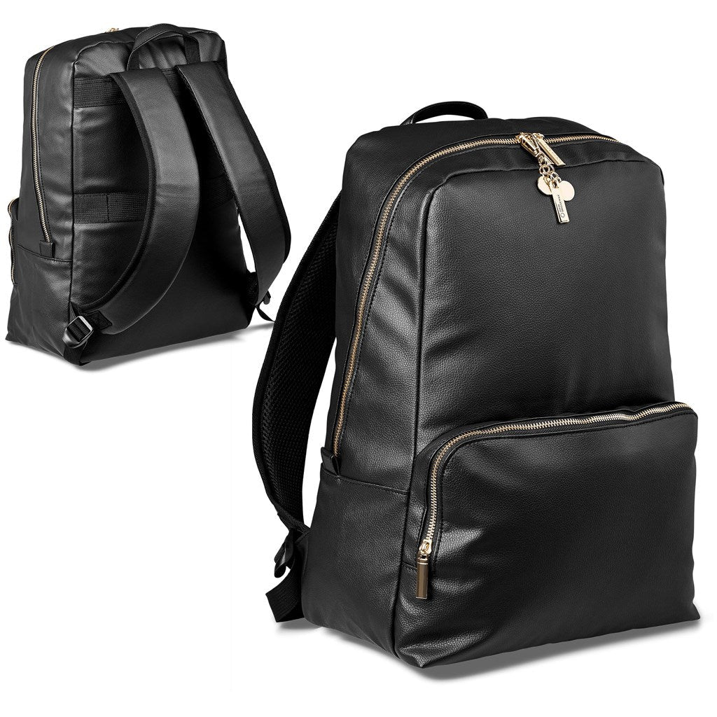 Leather Laptop Backpack Women's