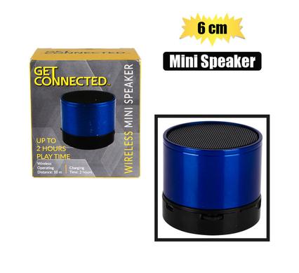 Get Connected Wireless Speaker Mini 6cm Metal Case