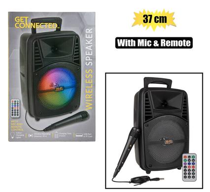 Get Connected Wireless Speaker 37cm + Mic And Remote