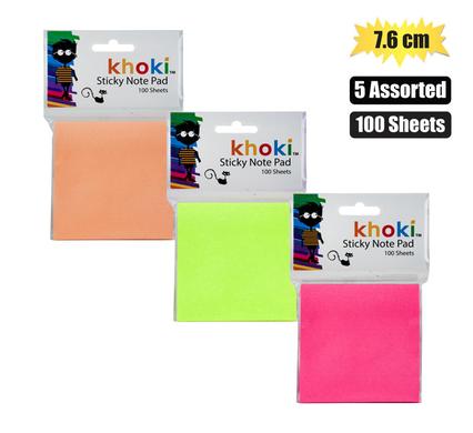 Khoki Note-Pad Self-Stick 100'S 76X76mm