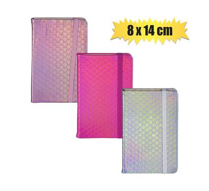 Notebook With Elastic Band Pattern 8X14cm