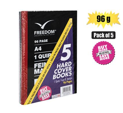 Marlin Book Hard-Cover A4 96-Page 1-Quire 5Pk