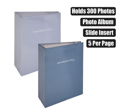 Photo Album 300-Photo Plain Assorted