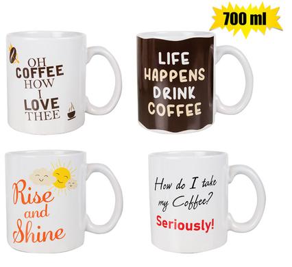 Mug Novelty Jumbo 700ml Coffee Assorted