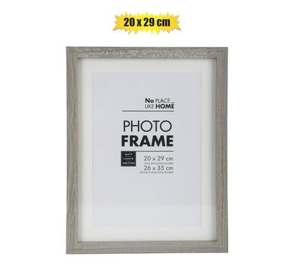 No Place Like Home Picture-Frame Cert Rustic Grey 20X29cm