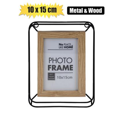 No Place Like Home Picture-Frame Square Metal+Mdf 10X15cm