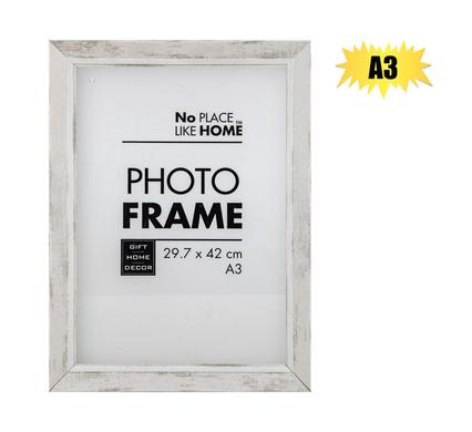 No Place Like Home Picture-Frame Cert Mdf A3 Dusty White