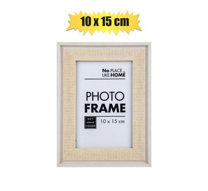 No Place Like Home Picture-Frame Mdf 10X15cm Wht With Stripes