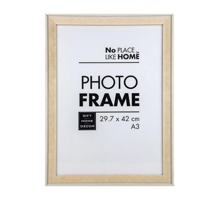 No Place Like Home Picture-Frame Cert Mdf A3 Whtwith Stripes