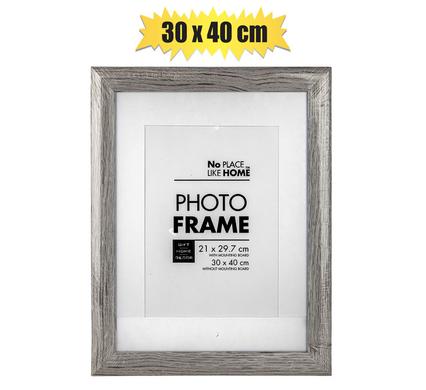No Place Like Home Picture-Frame Cert Mdf Woodgrain 40X30cm