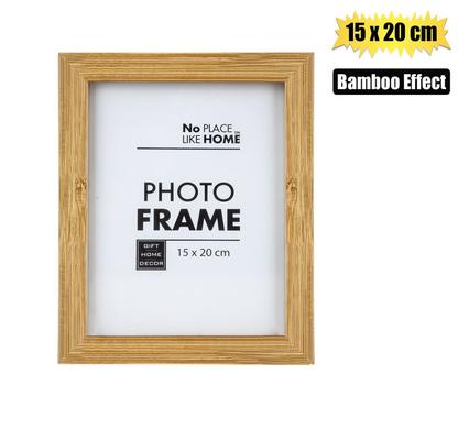 No Place Like Home Picture Frame Mdf Bamboo Effect 15X20cm