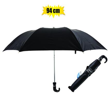 Umbrella Gents Foldup Blk 94cm Dia