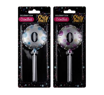 Crazy Party Candle Birthday Balloon Round Assorted-0