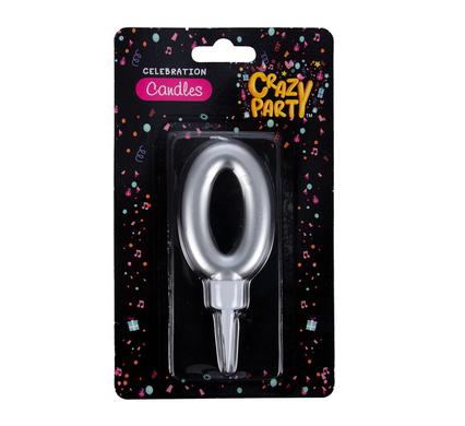 Crazy Party Candle Birthday Large Foil Number-0