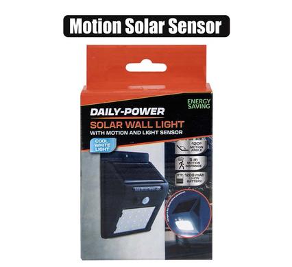 Daily Power Torches Solar Wall Light-Motion+Light Sensor