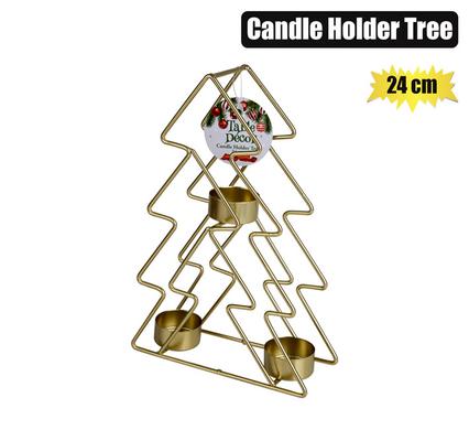 Xmas Décor Xmas Candle Holder Tree 24cm