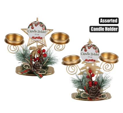 Xmas Décor Xmas Candleholder Assorted