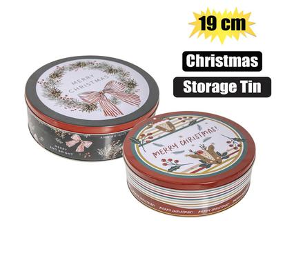 Xmas Décor Xmas Storage Tin Round