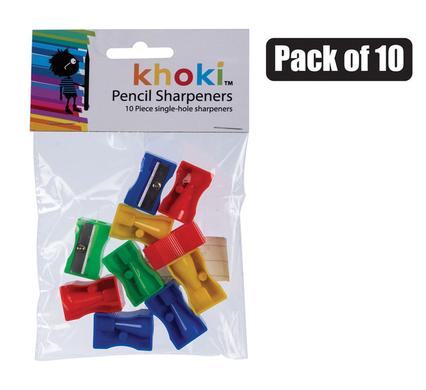 Khoki Pencil Sharpner Single Pl Pack 10