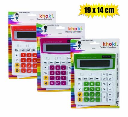 Khoki Calculator Electronic Lrg 12 Dig 19X14cm
