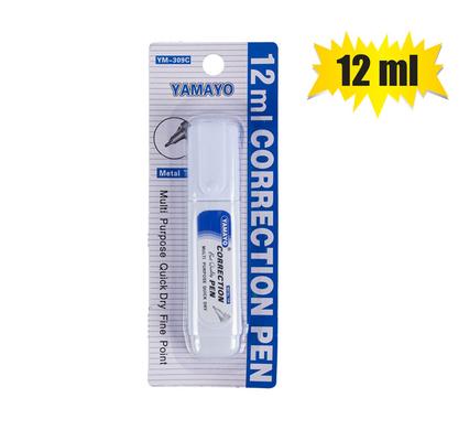 Yamayo Correction Fluid Pen Yamayo Mtl Tip 12ml