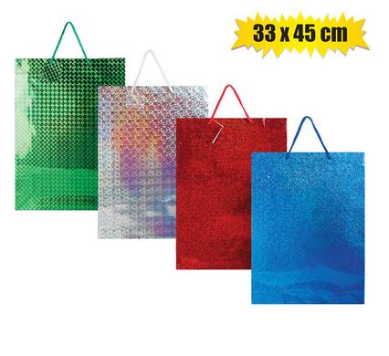 Gift-Bag Hologram Jumbo 33X45cm Gloss