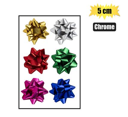 Gift-Bow Chrome Assorted Colours 5cm