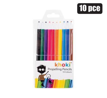 Khoki Art+Craft P/Crayons Retract 10 Piece Thick