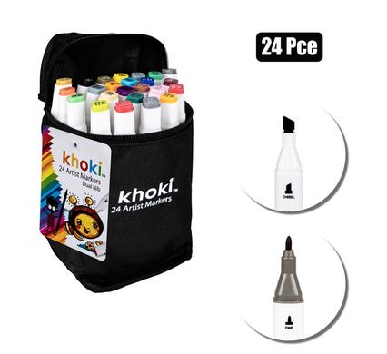 Khoki Art+Craft Dual Nib Art Markers 24 Piece