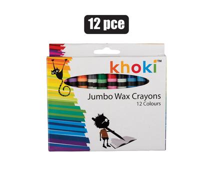 Khoki Art+Craft Crayons Wax Jumbo 12Pce