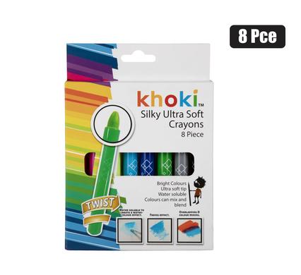 Khoki Art+Craft Crayons Ultra Soft Wax 8Pce