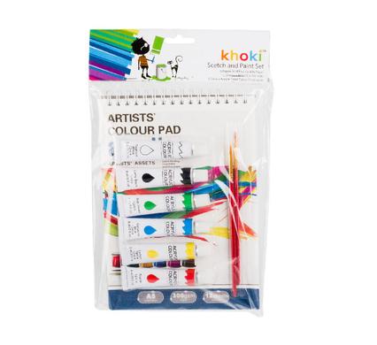Khoki Art+Craft Sketch Pad+Paint Set