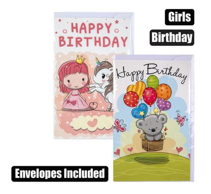 Card & Envelope Birthday - Girl