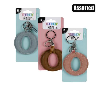 Trendy Trinkets Keychain Alpha Faux-Leather O