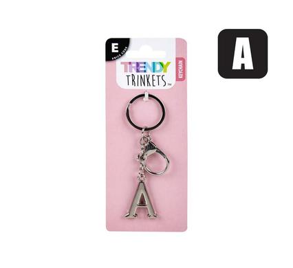 Trendy Trinkets Keychain Alpha Metal A