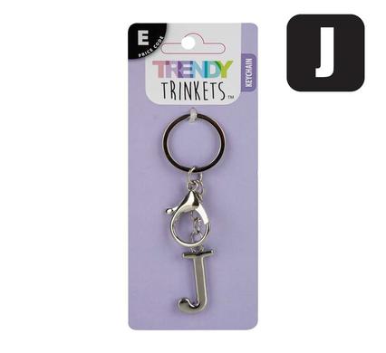Trendy Trinkets Keychain Alpha Metal J