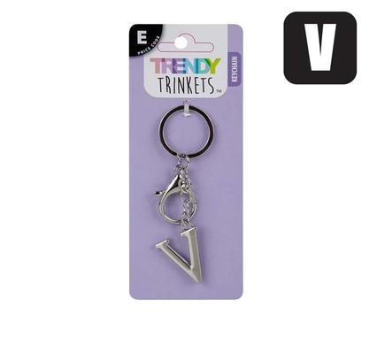 Trendy Trinkets Keychain Alpha Metal V