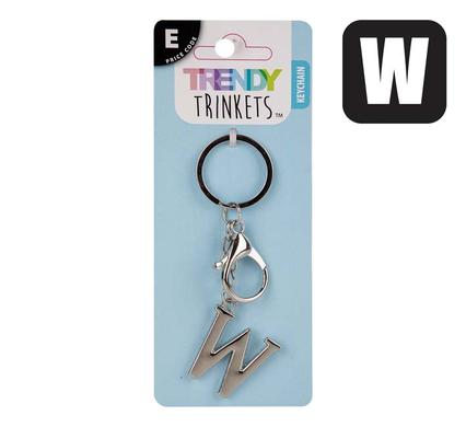 Trendy Trinkets Keychain Alpha Metal W