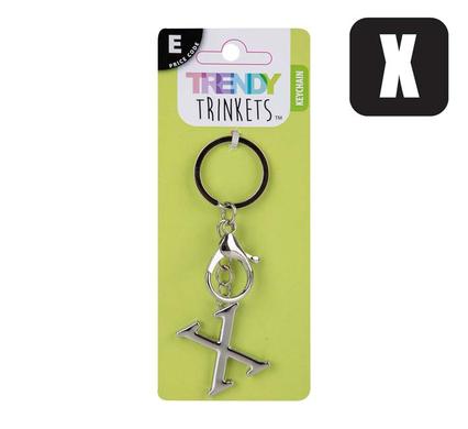 Trendy Trinkets Keychain Alpha Metal X