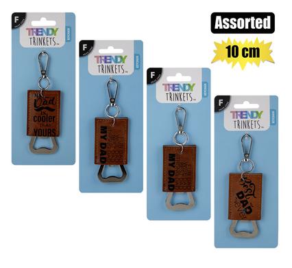 Trendy Trinkets Keychain Dad Bottle Opener With Words 10cm