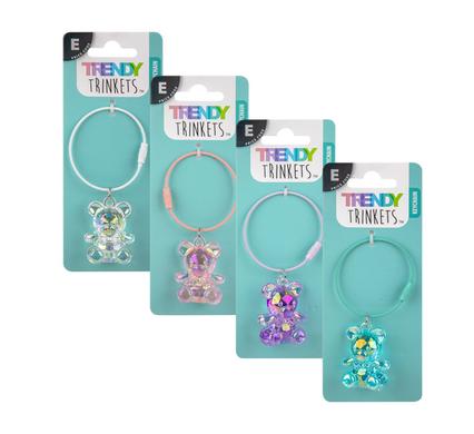 Trendy Trinkets Keychain Crystal Bear Shapes
