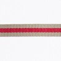 Stripe Petersham Ribbon Roll Stone & Red